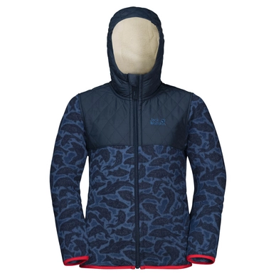 Jas Jack Wolfskin Kids Nordic Hooded Night Blue All Over