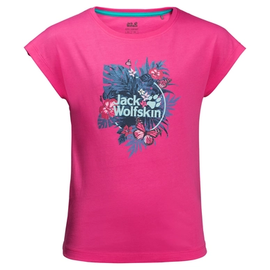T-Shirt Jack Wolfskin Mädchen Tropical Pink Peony Kinder