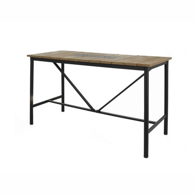 Tafel Applebee Milou Bar Set Black Bar Table 150 x 78 Aluminium Black Antique Teak
