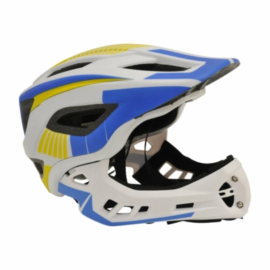 Helm Kiddimoto IKON Full Face Wit Blauw