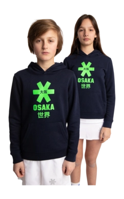 Trui Osaka Kids Deshi Hoodie Green Star Navy Melange