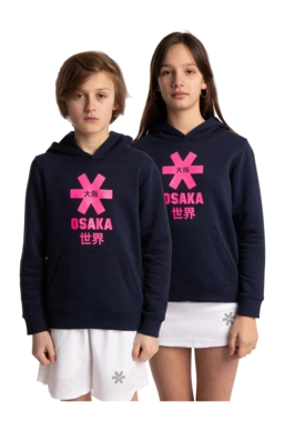 Trui Osaka Kids Deshi Hoodie Pink Star Navy Melange