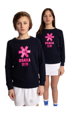 Trui Osaka Kids Deshi Sweater Pink Star Navy Melange