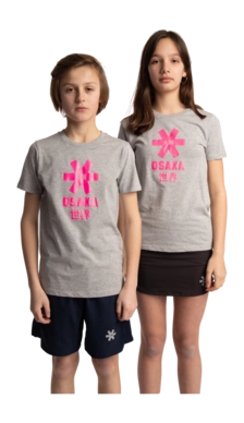 T-Shirt Osaka Kids Deshi Tee Pink Star Heather Grey