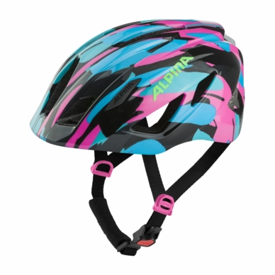 Helm Alpina Junior Pico Flash Neon Blue Pink Gloss