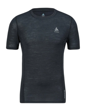 T-Shirt Odlo Homme Crew Neck S/S Natural Performance Black