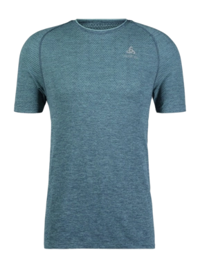 T-Shirt Odlo Homme Col Rond S/S Essential Seamless Saxony Blue Melange