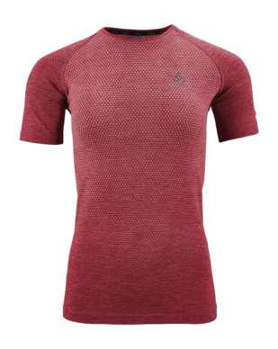 T-Shirt Odlo Femme Col Rond S/S Essential Seamless American Beauty Melange