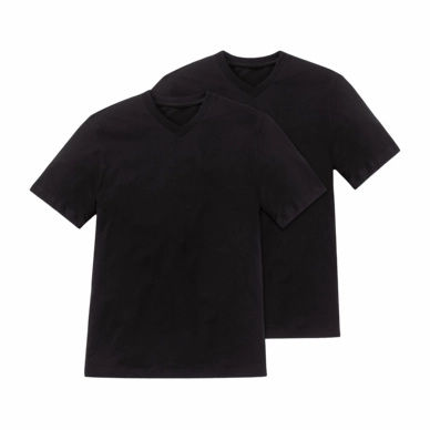 T-Shirt Schiesser Men 008151 Black (set van 2)