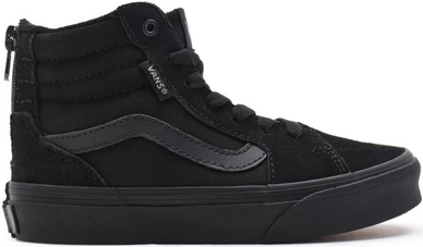 Vans Youth Filmore Hi Zip Suede Canvas Black Black