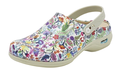 Medizinische Clogs Gevavi Wash&Go Open Elastiek Unisex Blume