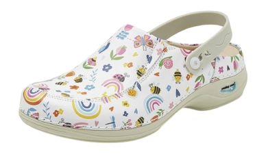 Medizinische Clogs Gevavi Wash&Go Open Elastiek Unisex Regenbogen