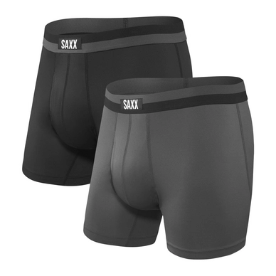 Boxershorts Saxx Sport Mesh Herren Black/Graphite 2-Pack