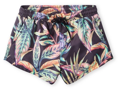 Short de Bain O'Neill Fille Anglet Black Tropical Flower