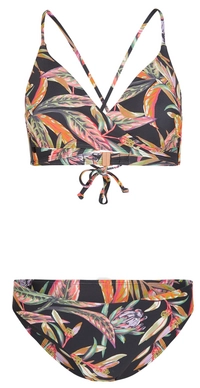 Bikini O'Neill Femme Baay Maoi Black Topical Flower