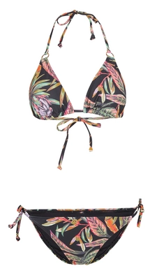 Bikini O'Neill Femme Capri Bondey Black Tropical Flower