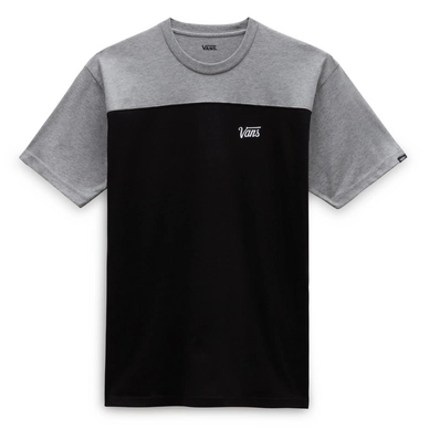 T-Shirt Vans Men Script Crew Block Black Grey Heather '24