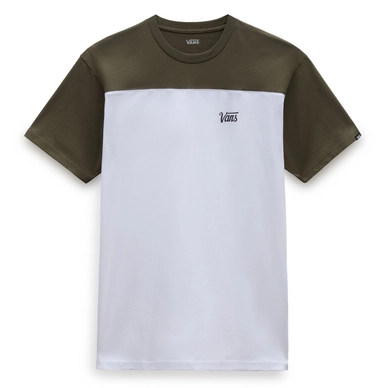 T-Shirt Vans Men Script Crew Block White Grape Leaf