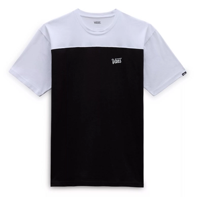 T-Shirt Vans Script Crew Block Herren Black White
