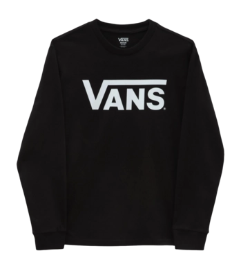 T-shirt Manches Longues Vans Garçon Classic Black White