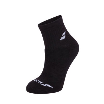 Tennissok Babolat Quarter Black Black (3-pack)