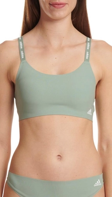 Sport BH Adidas Women Scoop Lounge Bra Olive Green