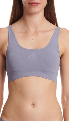 Sport BH Adidas Women Scoop Lounge Bra Grey Blue