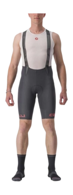 Fietsbroek Castelli Mens Free Aero Rc Classic Bibshort Dark Gray Hibiscus
