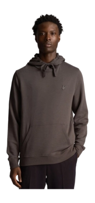 Hoodie Lyle & Scott Men Tonal Eagle Gunmetal