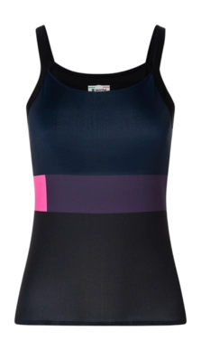 Fietsshirt Sportful Women Snap Top Black Galaxy Blue