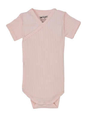 Strampler Lodger Shortsleeve Seersucker Tan