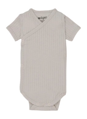 Strampler Lodger Shortsleeve Seersucker Steel