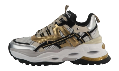 Sneaker Buffalo Triplet Hollow Damen Gold Silver Black