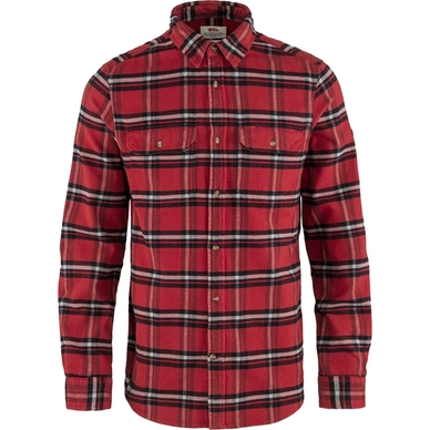 Hemd Fjällräven Övik Heavy Flannel Shirt Men Red Oak Fog