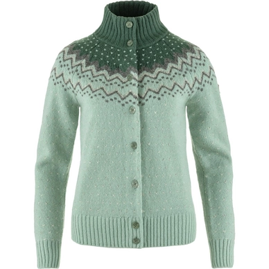 Cardigan Fjallraven Women Ovik Knit Misty Green Deep Patina Outdoorsupply