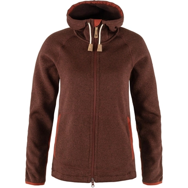 Pullover Fjällräven Övik Fleece Hoodie Women Autumn Leaf