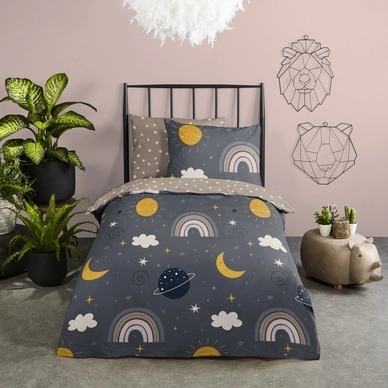 Dekbedovertrek Good Morning Space Anthracite Katoen