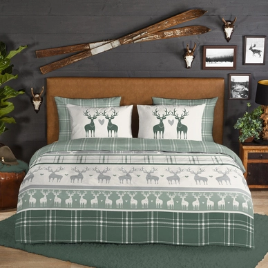 Dekbedovertrek Good Morning Bjirk Green Flanel