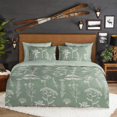 Dekbedovertrek Good Morning Herbs Green Flanel