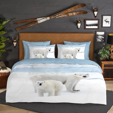 Dekbedovertrek Good Morning Care Blue Flanel
