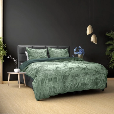 Dekbedovertrek Dreamhouse Crushed Velvet Katoen Bottle Green Velvet