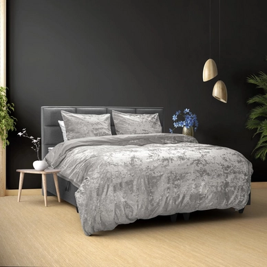 Dekbedovertrek Dreamhouse Crushed Velvet Katoen Metallic Silver Velvet