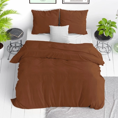 Dekbedovertrek Dreamhouse Stone washed Brown Katoen