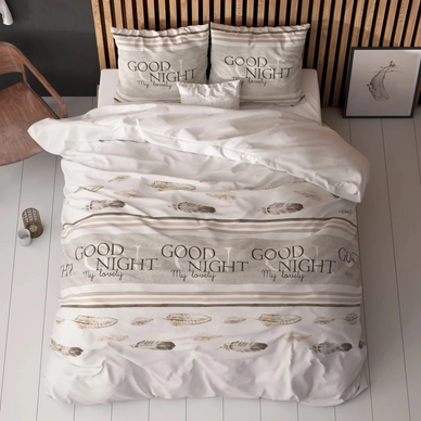 Dekbedovertrek Sleeptime Good Night White Katoen