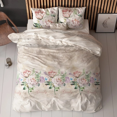 Dekbedovertrek Sleeptime Lovely Flower Beige Katoen