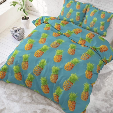 Dekbedovertrek Sleeptime Pineapples Blue Katoen
