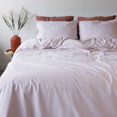 Dekbedovertrek Town&Country Newport Stripe Rosewood Katoen