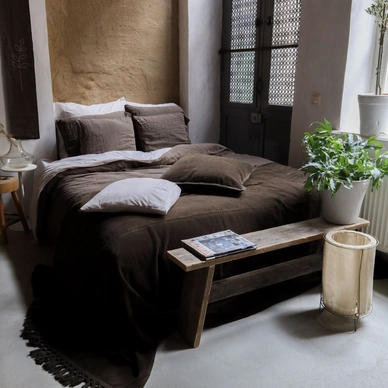 Dekbedovertrek Passion for Linen Remy Dark Brown Linnen