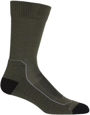 Socks Icebreaker Men Hike+ Light Crew Loden Black Gritstone Heather