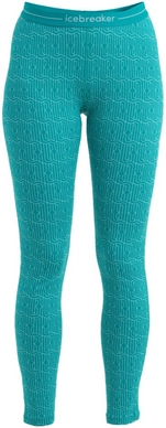 Legging Icebreaker Women Merino 260 Vertex Herenga Flux Green Snow